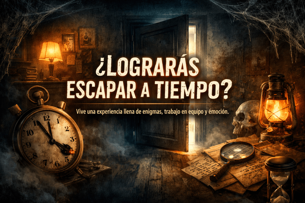 Escape Room de misterio con reloj y cuenta atrás...


